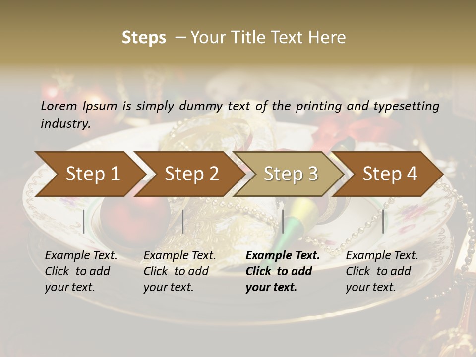 Christmas Party Red Gold PowerPoint Template