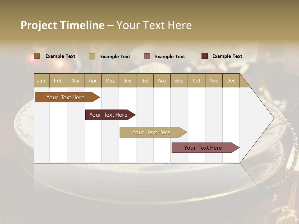 Christmas Party Red Gold PowerPoint Template