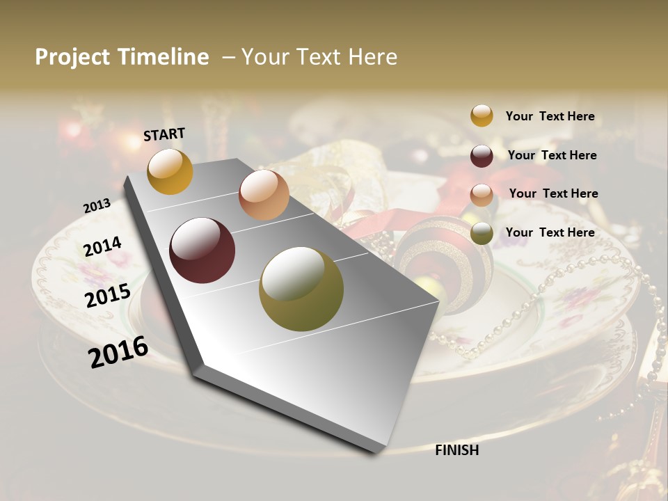 Christmas Party Red Gold PowerPoint Template