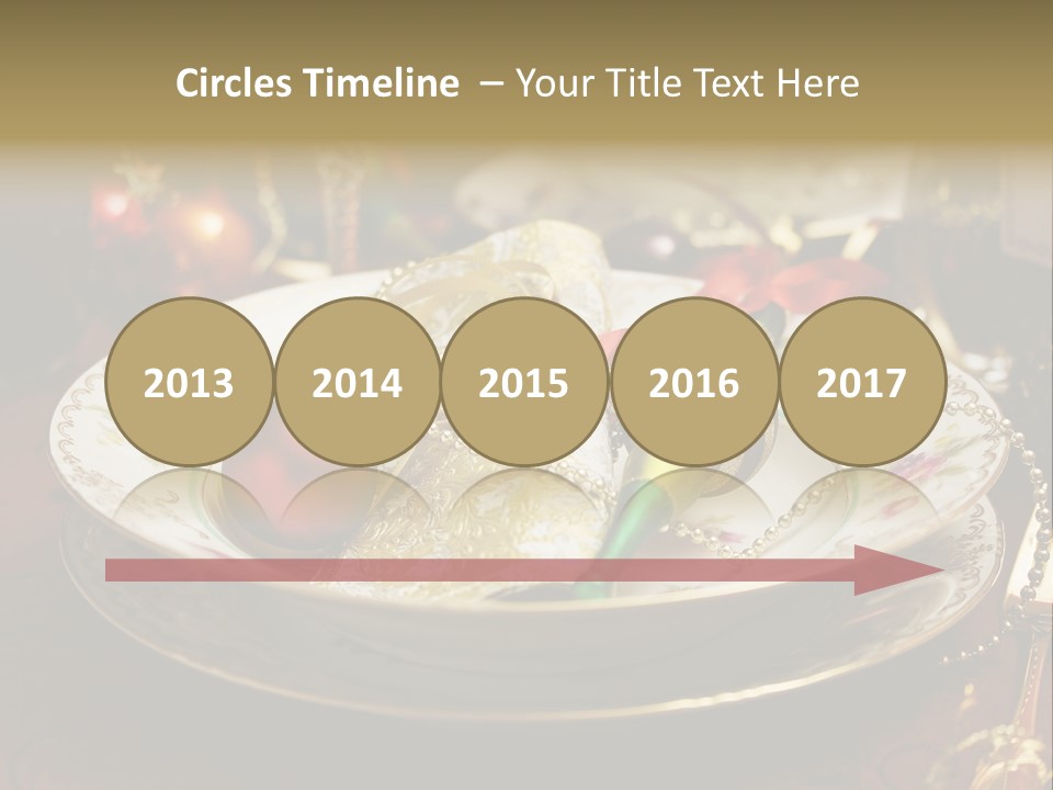 Christmas Party Red Gold PowerPoint Template