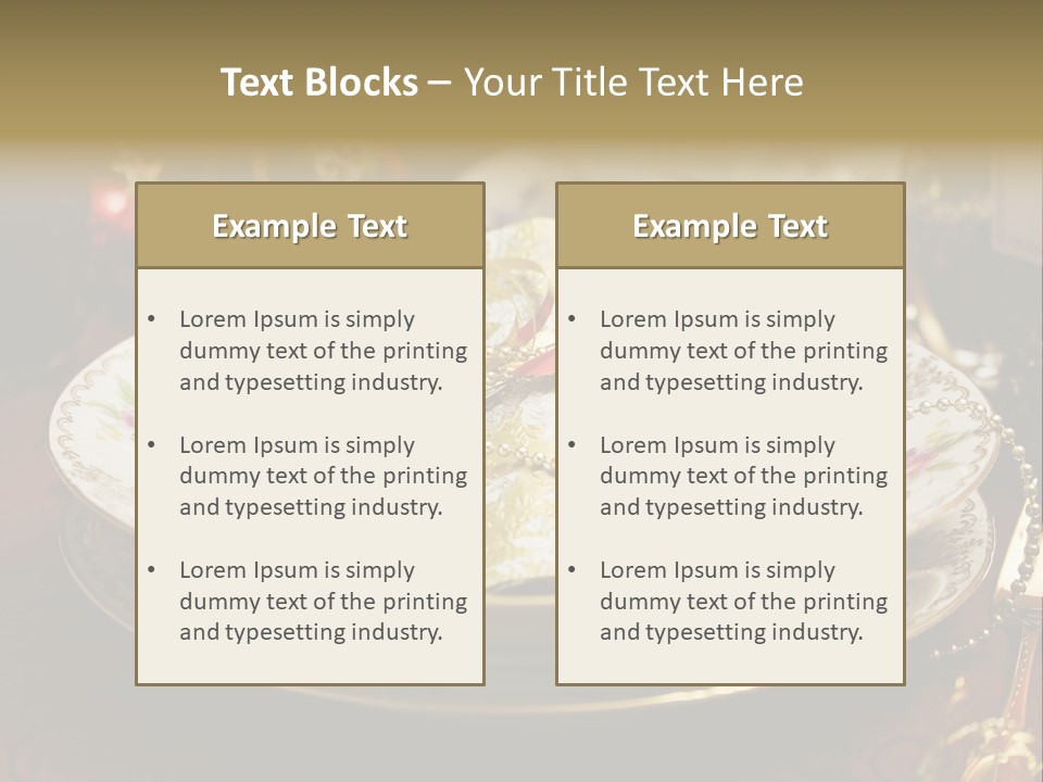 Christmas Party Red Gold PowerPoint Template