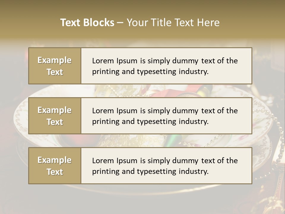 Christmas Party Red Gold PowerPoint Template