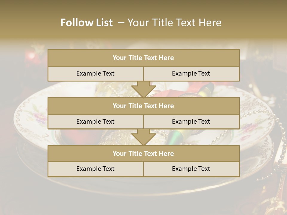 Christmas Party Red Gold PowerPoint Template