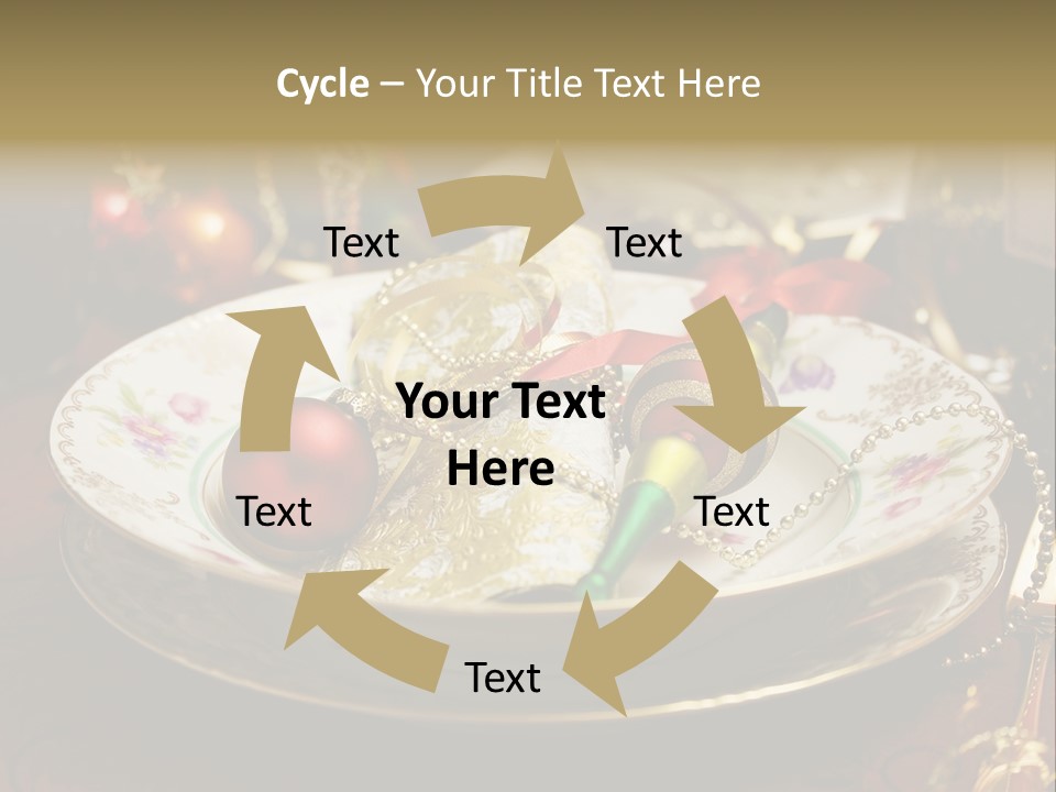 Christmas Party Red Gold PowerPoint Template