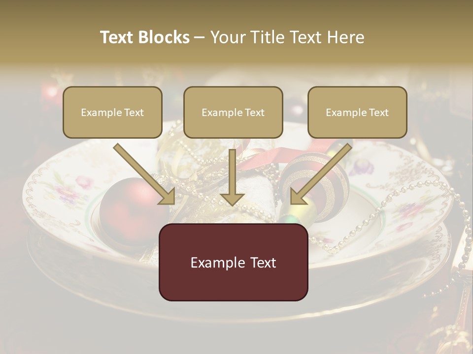 Christmas Party Red Gold PowerPoint Template