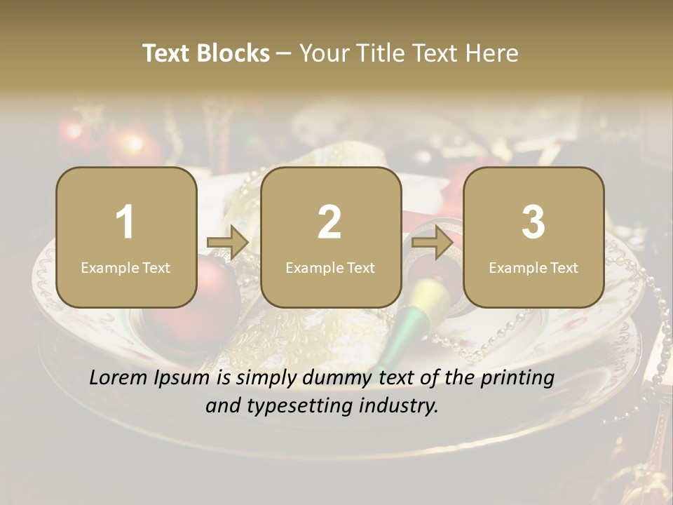 Christmas Party Red Gold PowerPoint Template