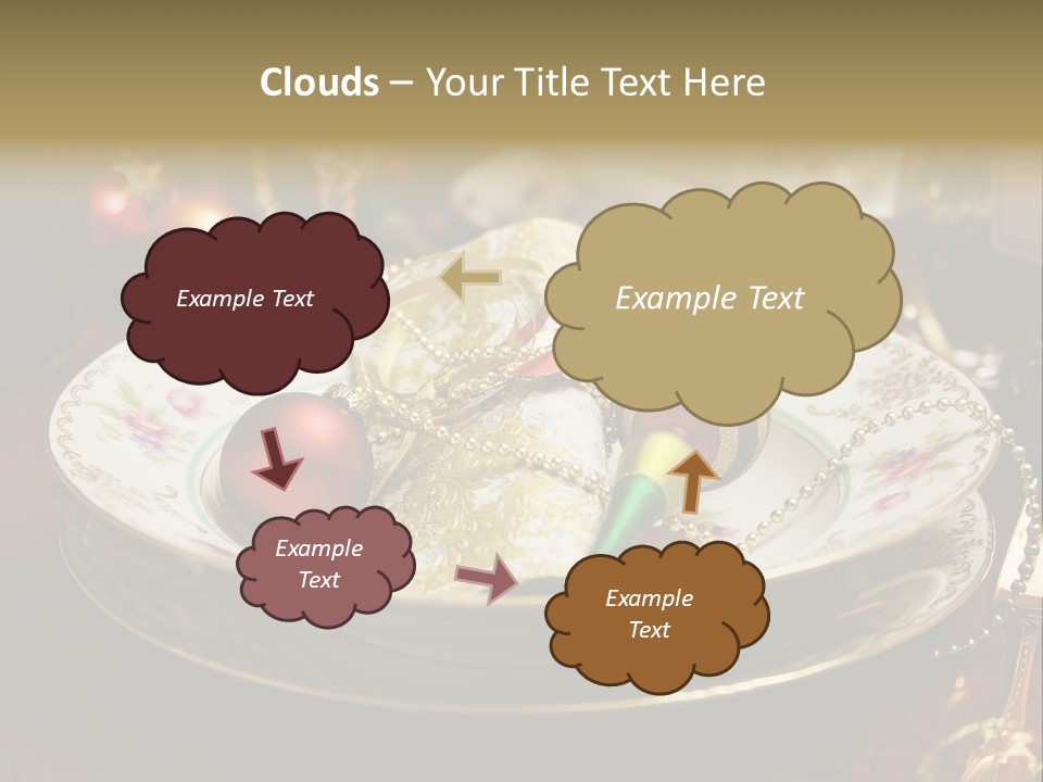 Christmas Party Red Gold PowerPoint Template