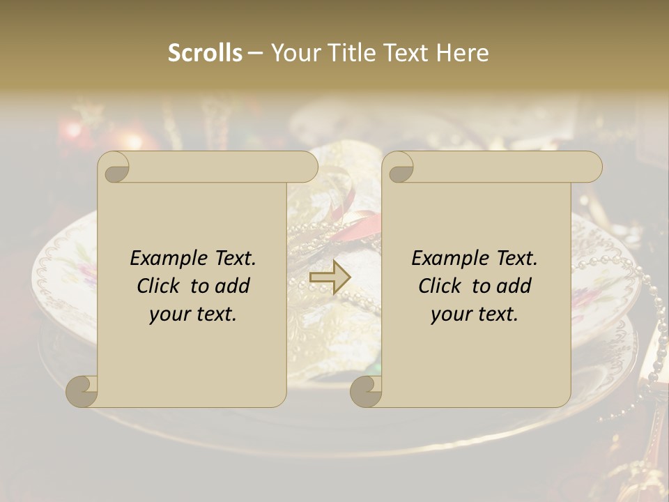 Christmas Party Red Gold PowerPoint Template