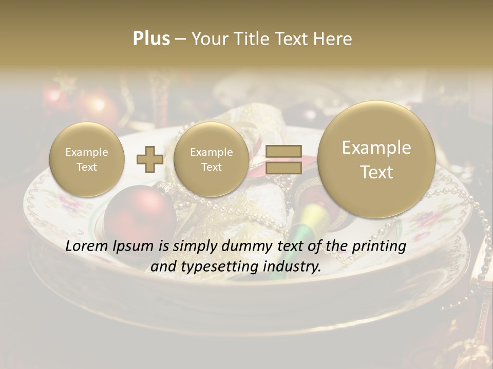 Christmas Party Red Gold PowerPoint Template