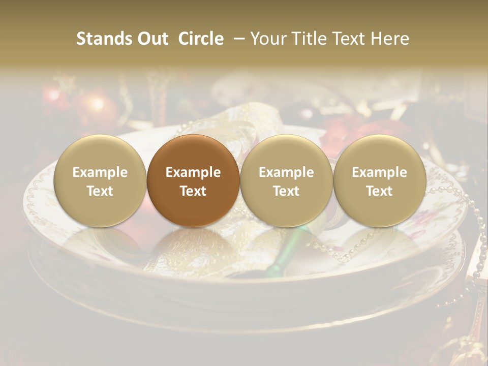 Christmas Party Red Gold PowerPoint Template