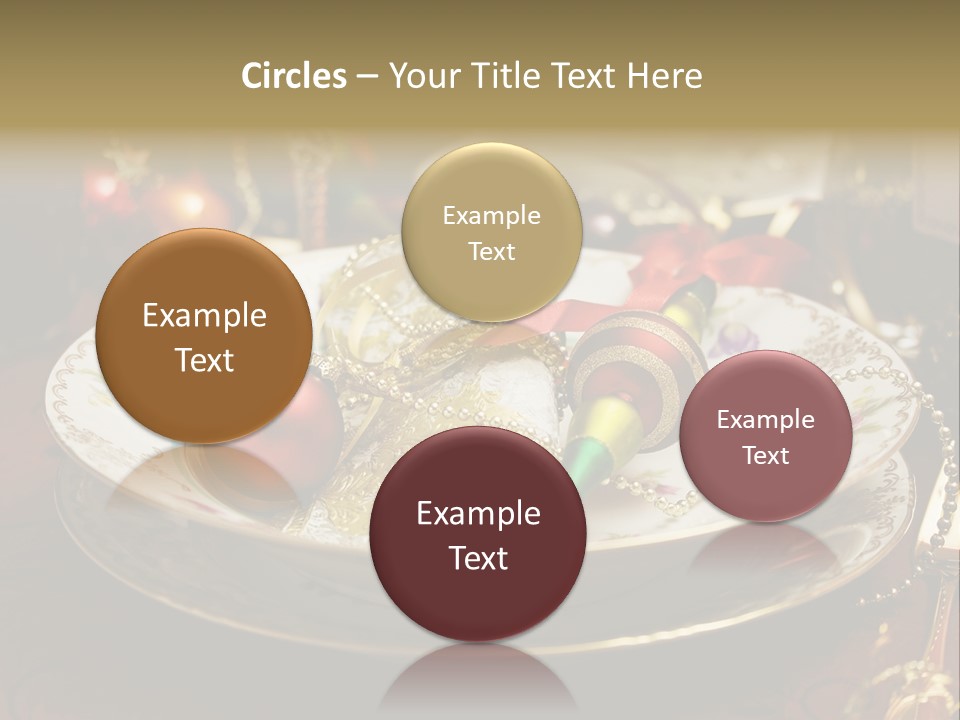 Christmas Party Red Gold PowerPoint Template