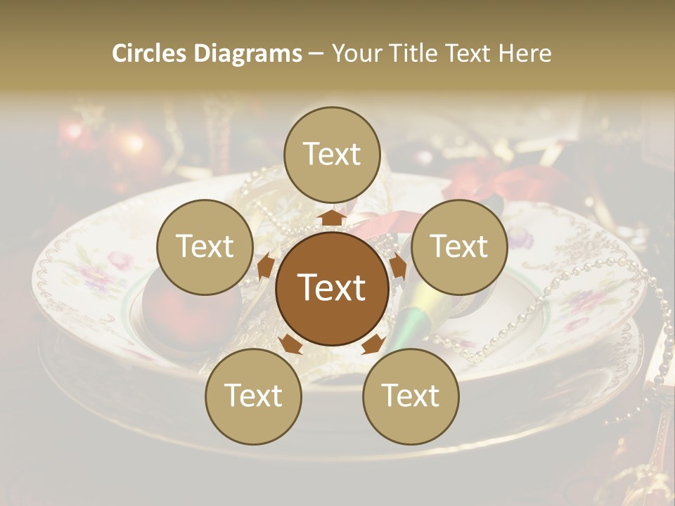 Christmas Party Red Gold PowerPoint Template