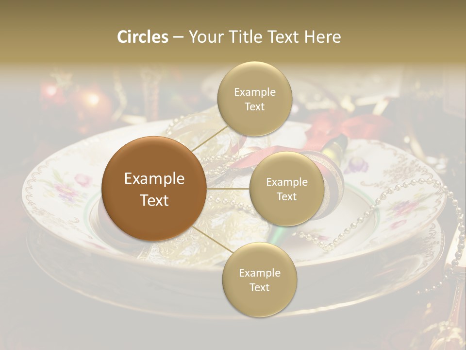 Christmas Party Red Gold PowerPoint Template