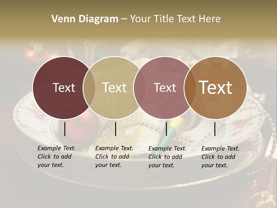 Christmas Party Red Gold PowerPoint Template