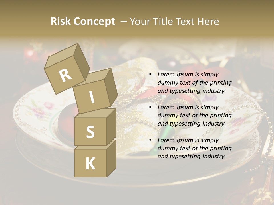 Christmas Party Red Gold PowerPoint Template