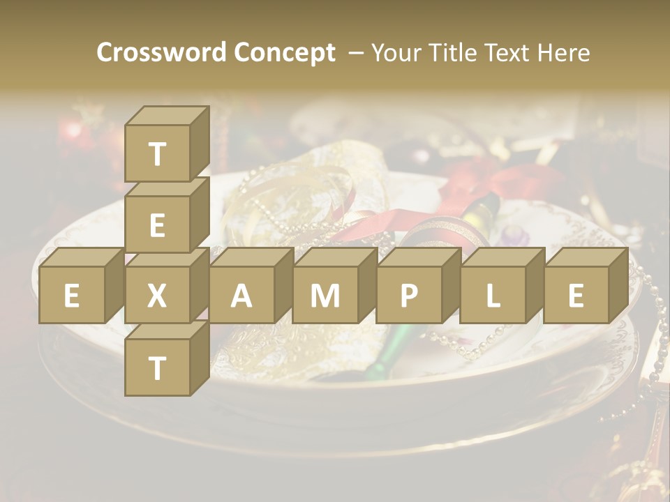 Christmas Party Red Gold PowerPoint Template