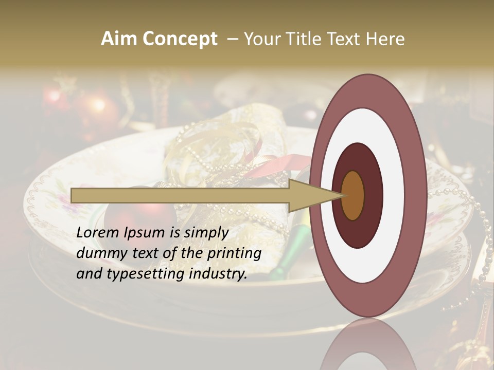 Christmas Party Red Gold PowerPoint Template