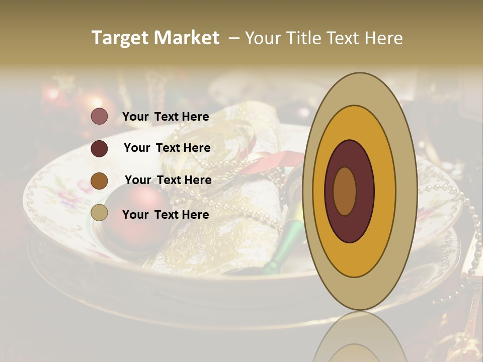 Christmas Party Red Gold PowerPoint Template