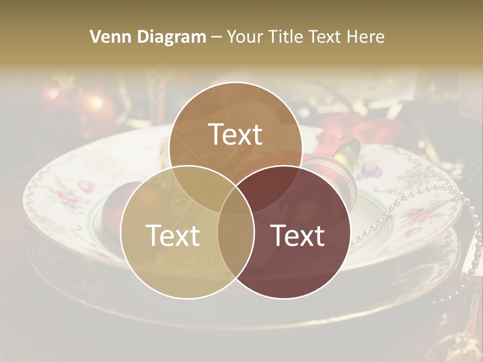 Christmas Party Red Gold PowerPoint Template