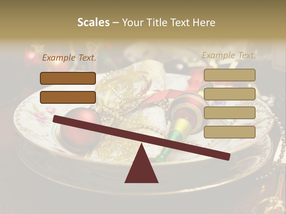 Christmas Party Red Gold PowerPoint Template