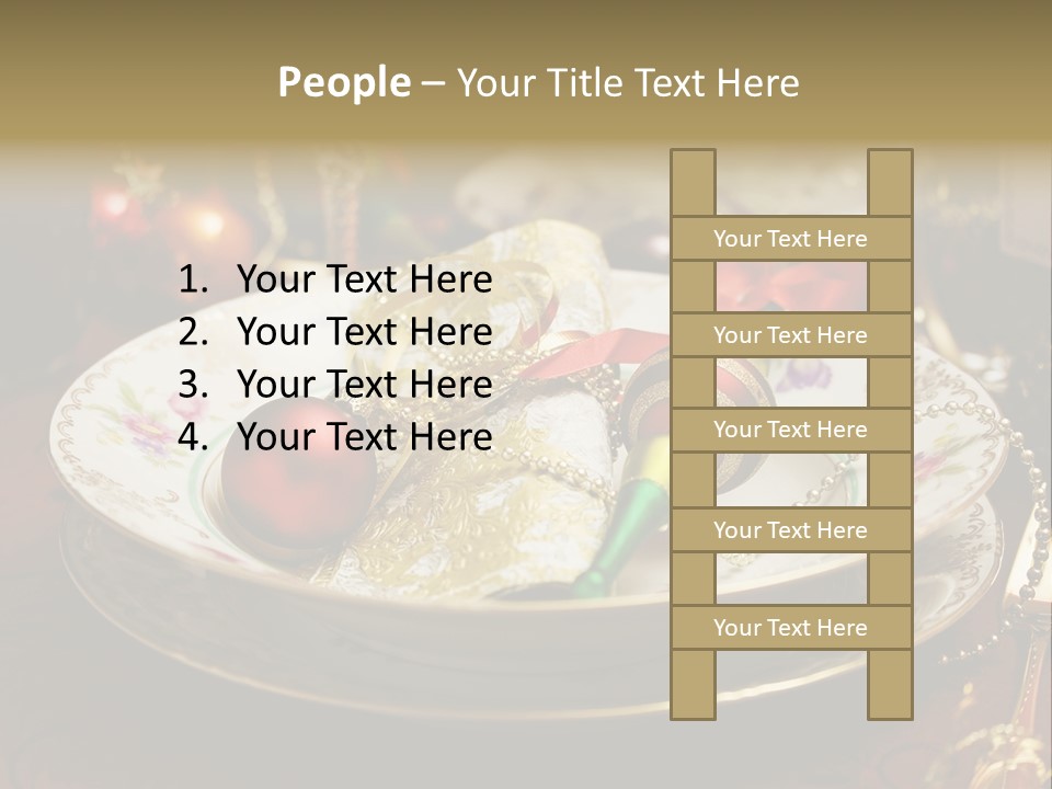 Christmas Party Red Gold PowerPoint Template