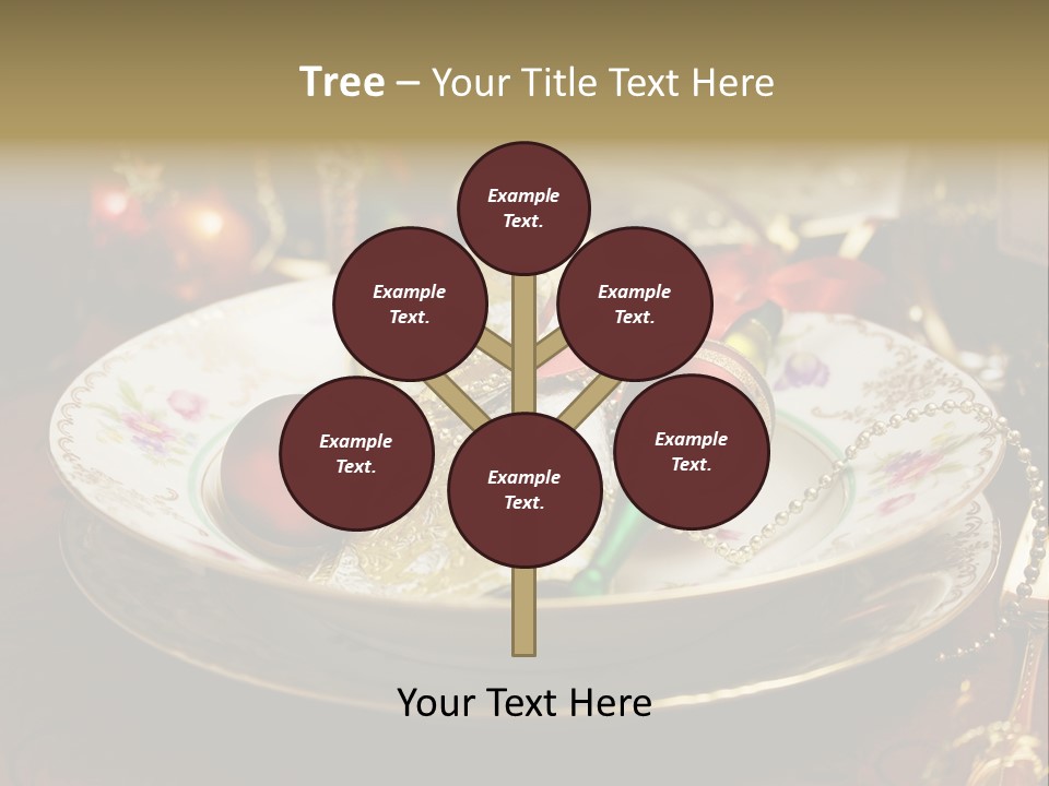 Christmas Party Red Gold PowerPoint Template