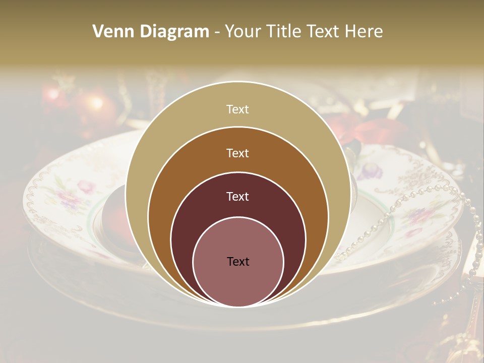 Christmas Party Red Gold PowerPoint Template