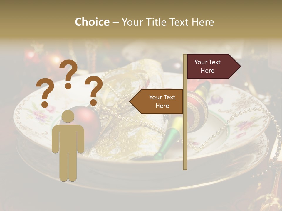 Christmas Party Red Gold PowerPoint Template