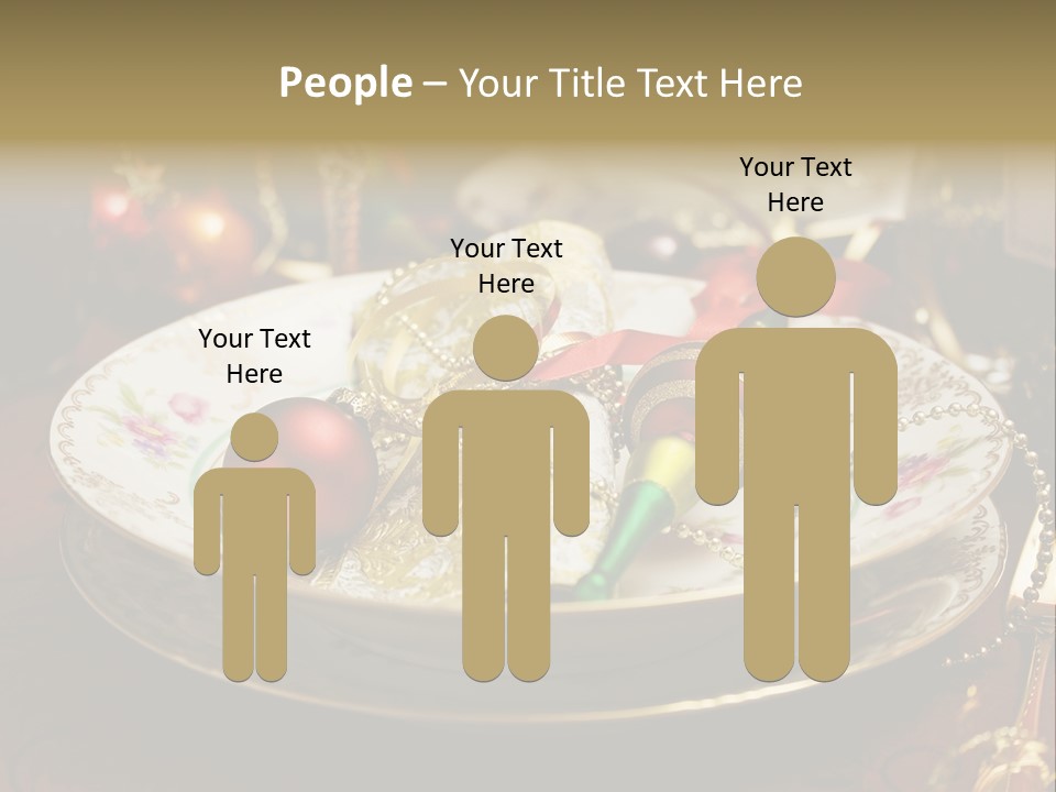 Christmas Party Red Gold PowerPoint Template