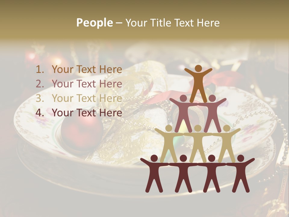 Christmas Party Red Gold PowerPoint Template