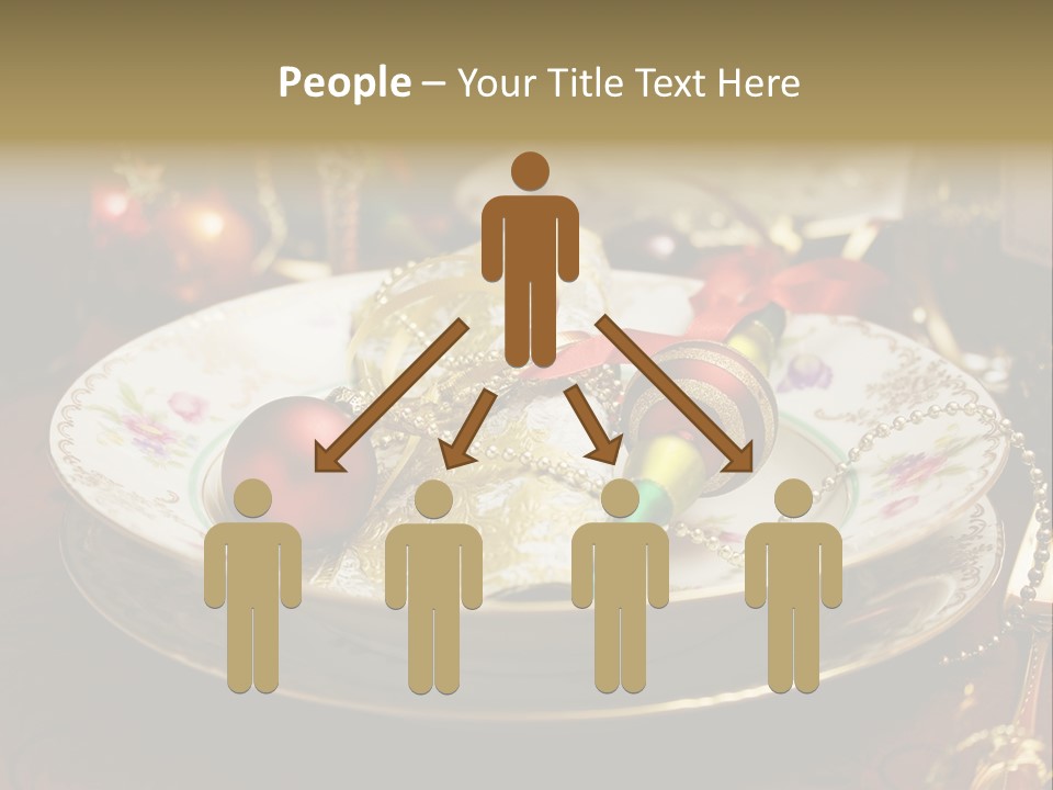 Christmas Party Red Gold PowerPoint Template