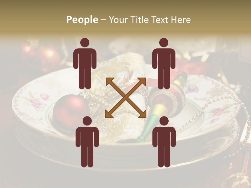 Christmas Party Red Gold PowerPoint Template