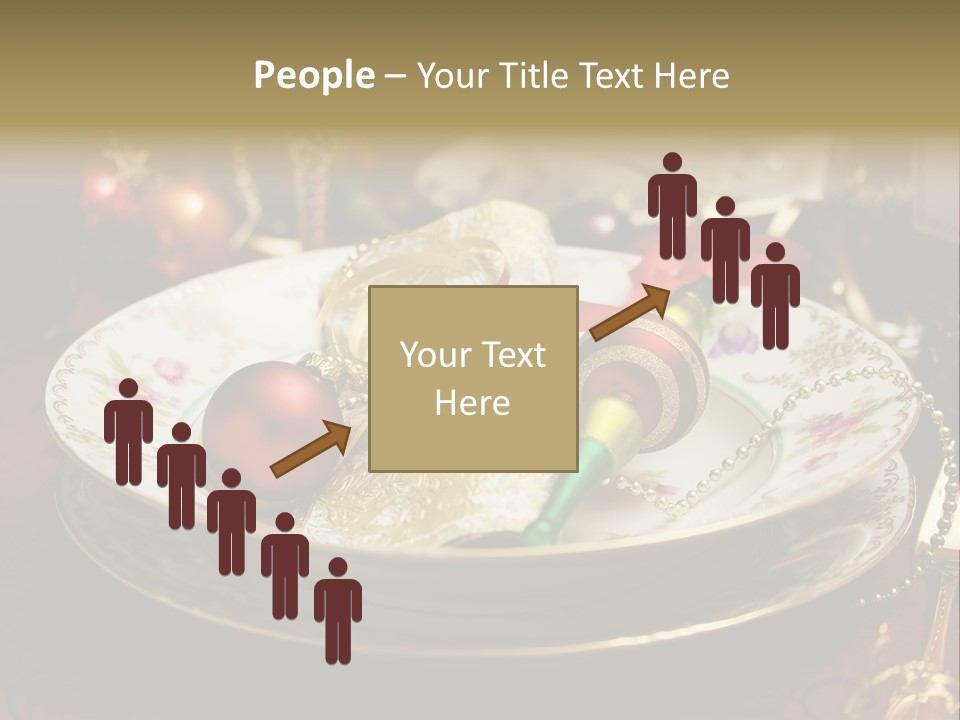 Christmas Party Red Gold PowerPoint Template