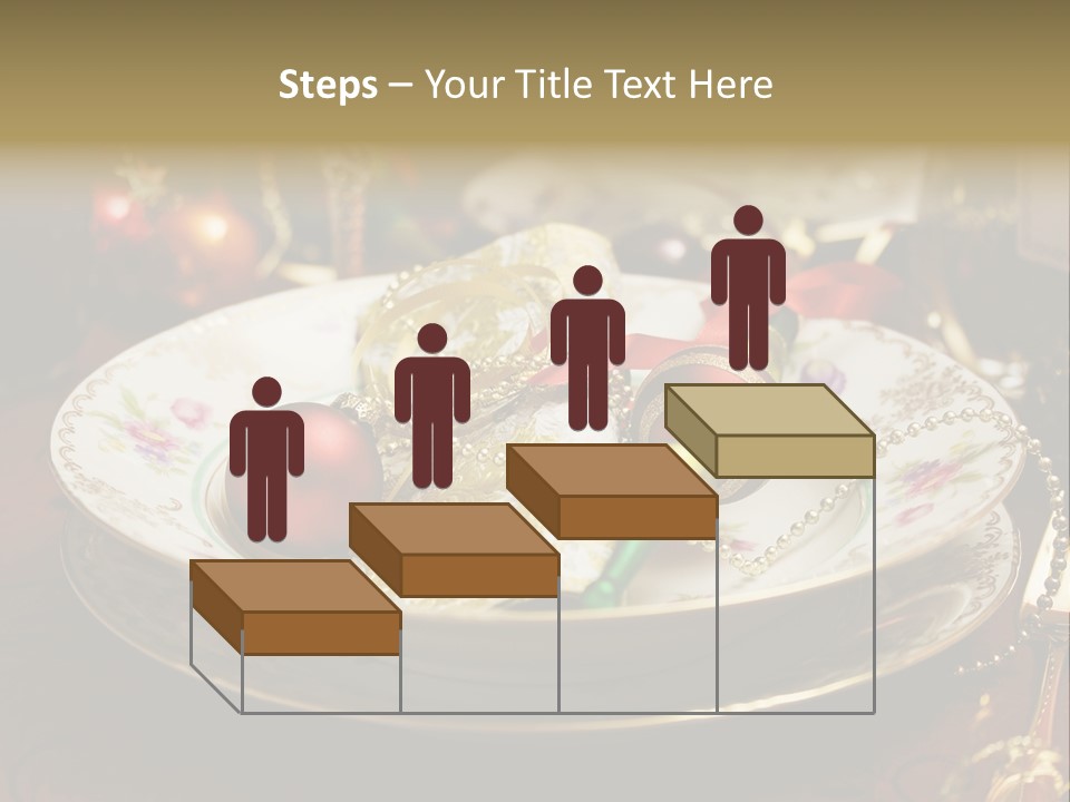 Christmas Party Red Gold PowerPoint Template