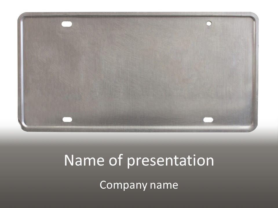 Licence Blank Reflective PowerPoint Template