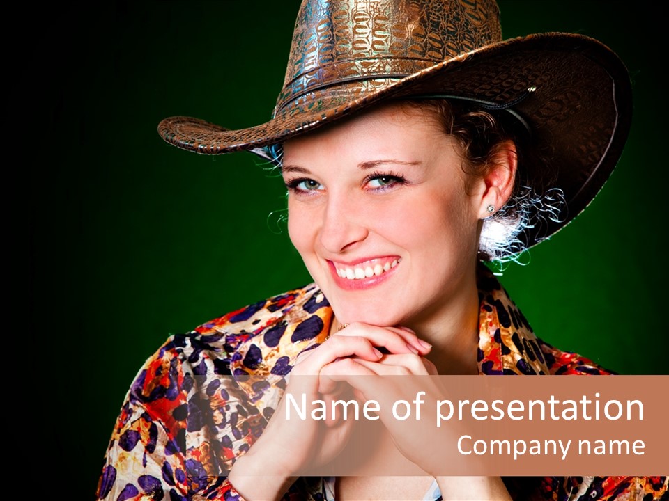 Smile Woman Person PowerPoint Template