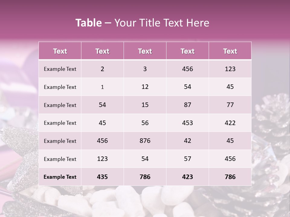 Schmuck Deko Tischdekoration PowerPoint Template