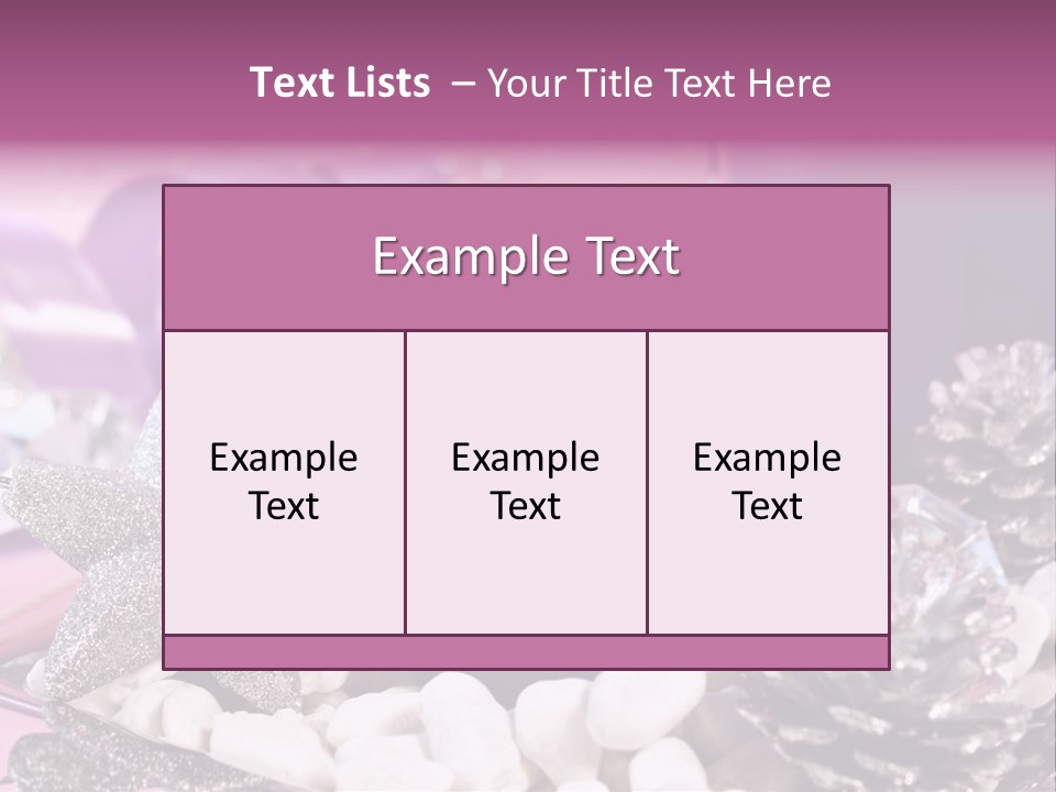 Schmuck Deko Tischdekoration PowerPoint Template