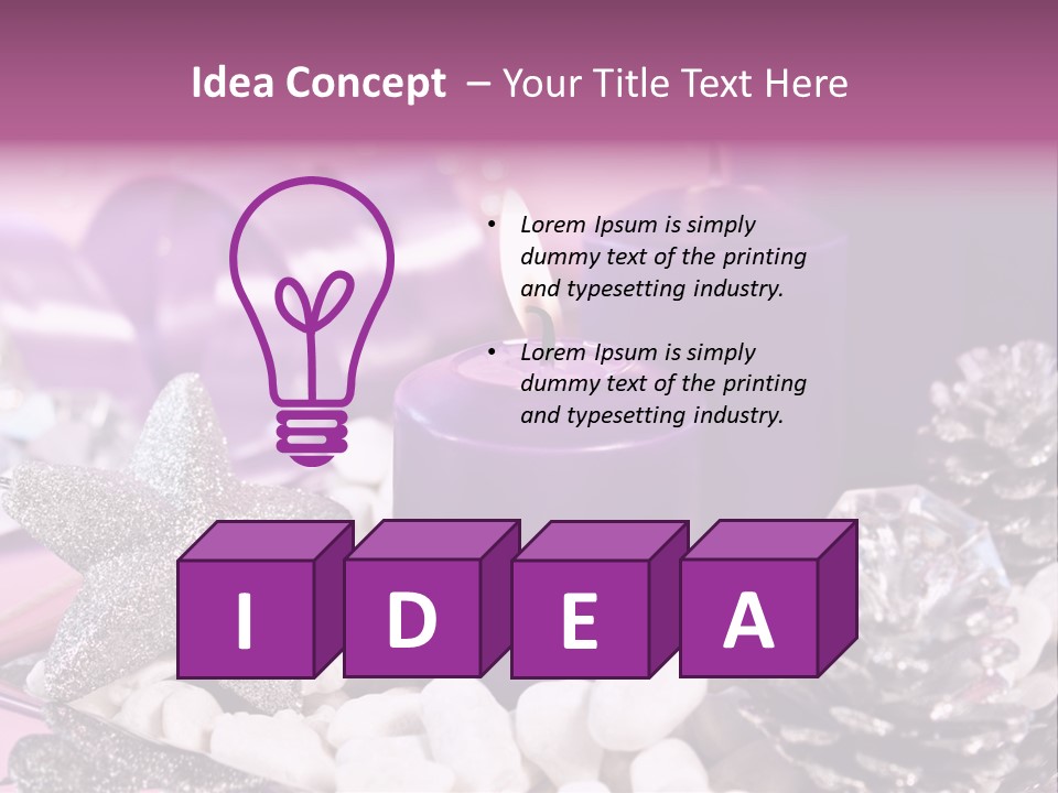 Schmuck Deko Tischdekoration PowerPoint Template