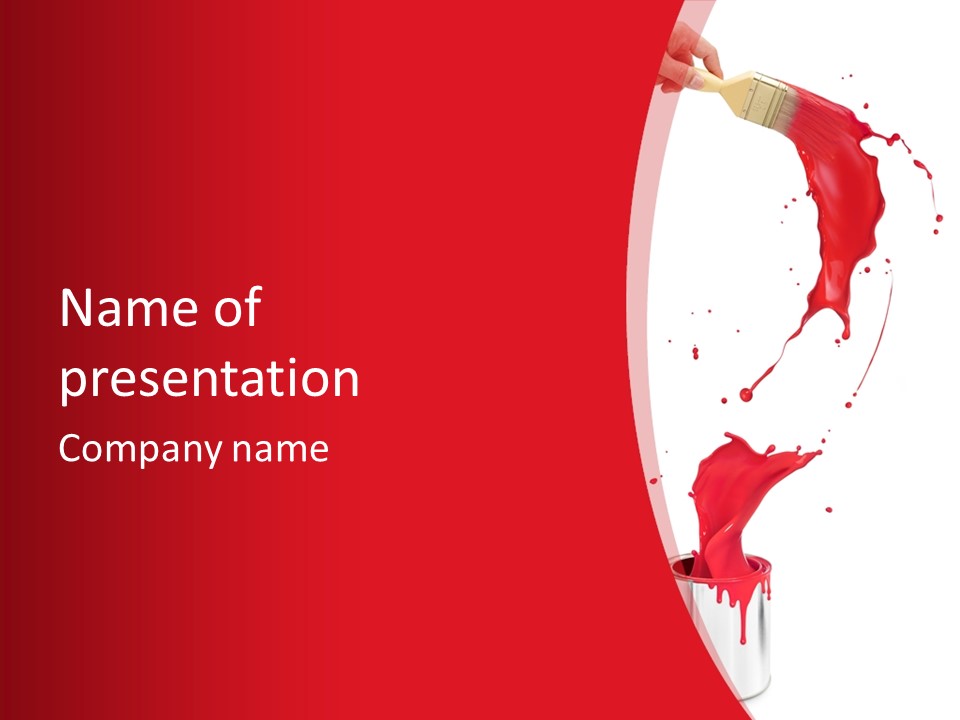 Drop Motion Red PowerPoint Template