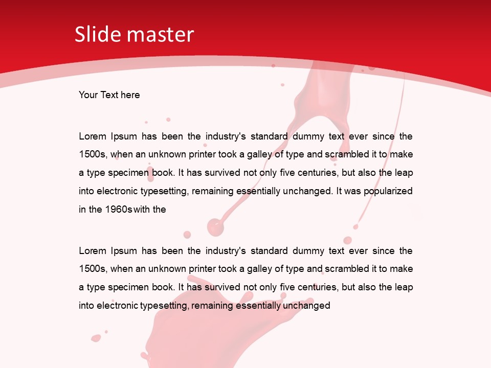 Drop Motion Red PowerPoint Template