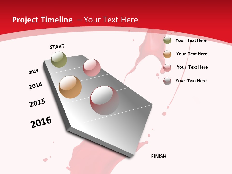 Drop Motion Red PowerPoint Template