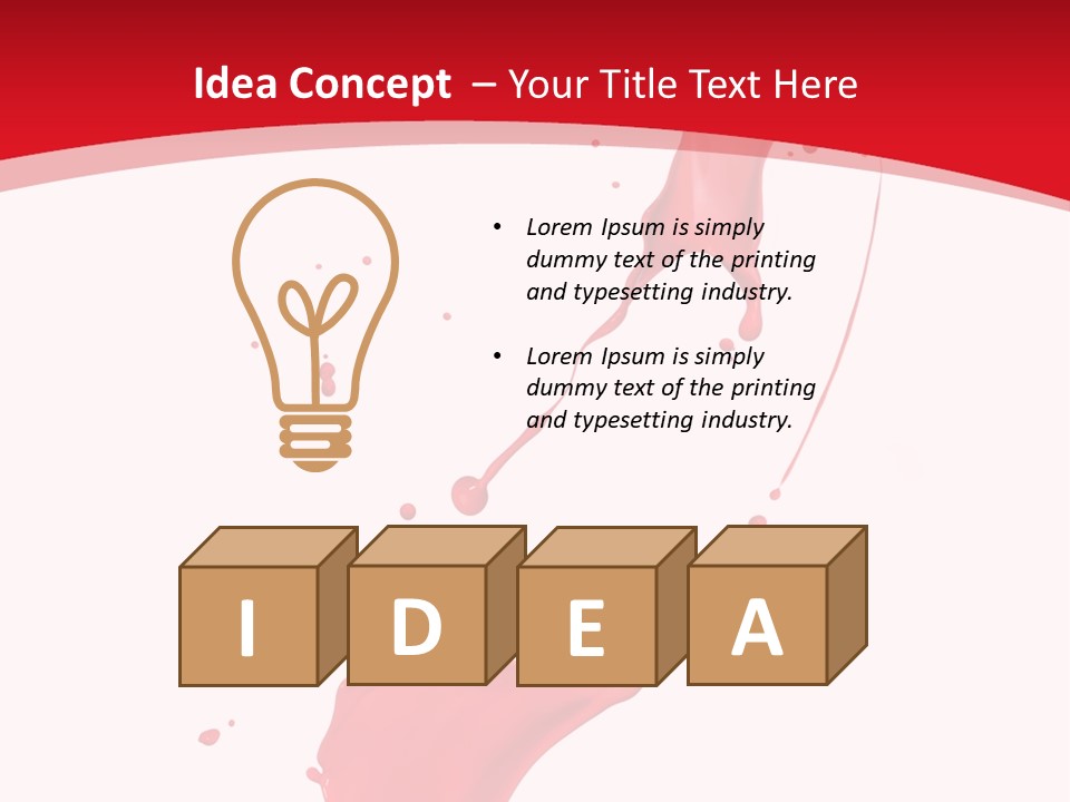 Drop Motion Red PowerPoint Template
