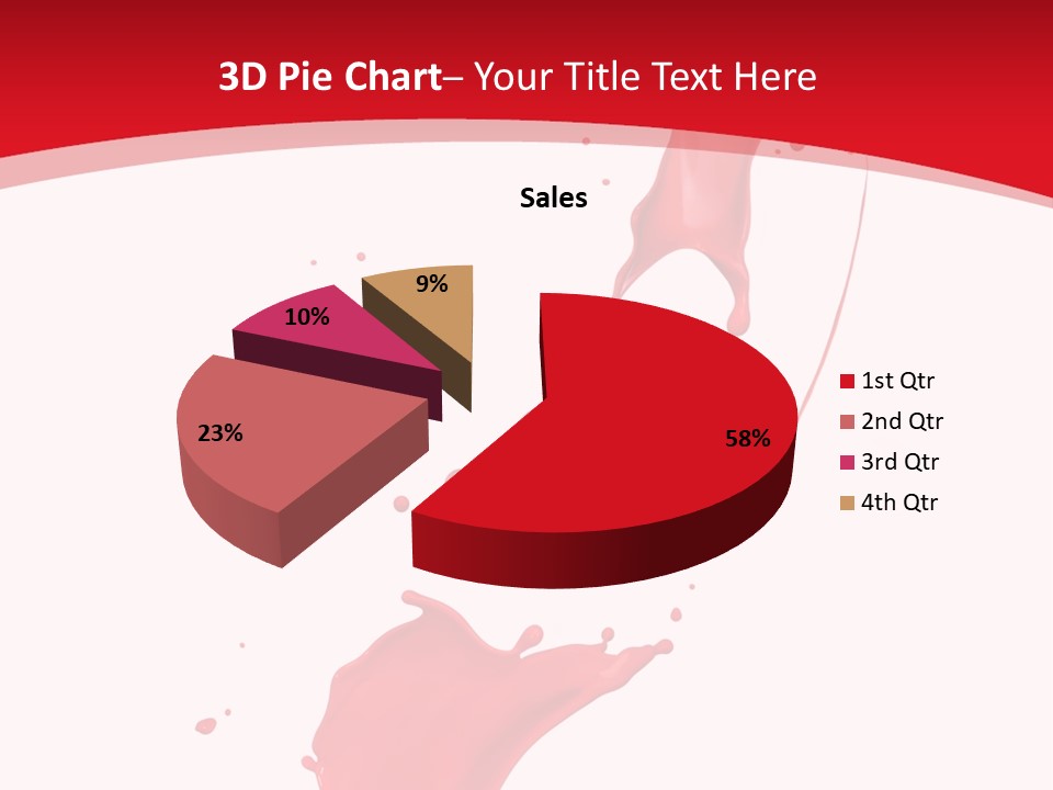 Drop Motion Red PowerPoint Template