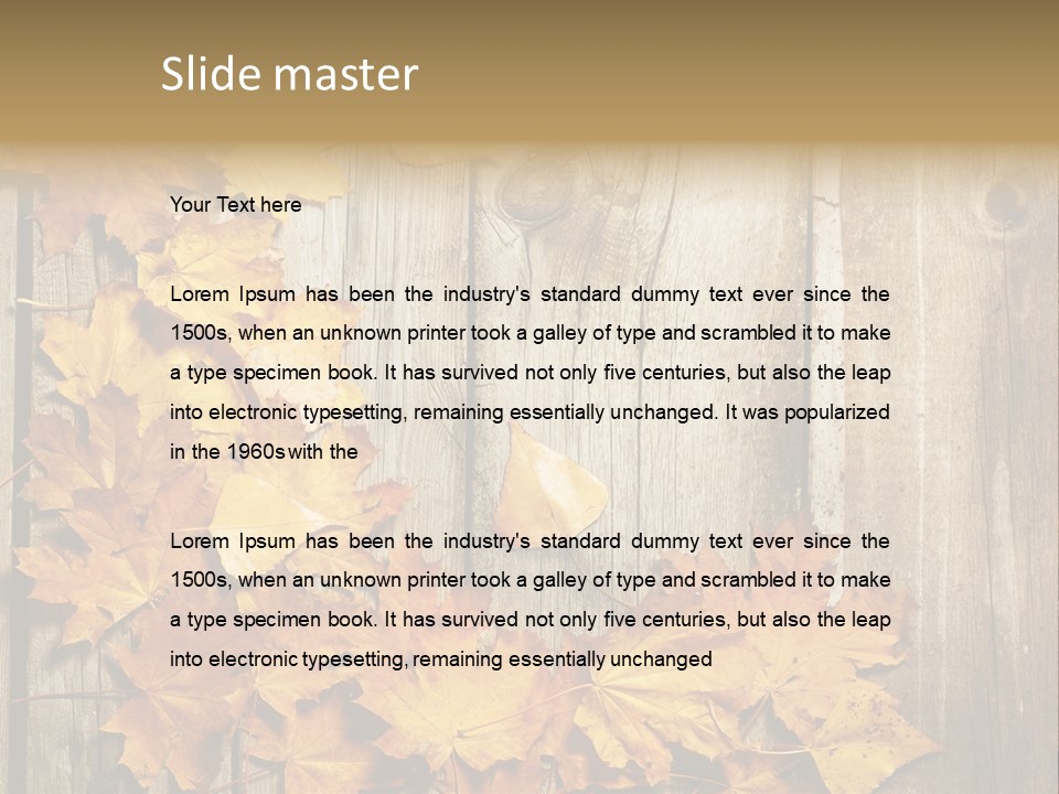 Space Textured Leaf PowerPoint Template