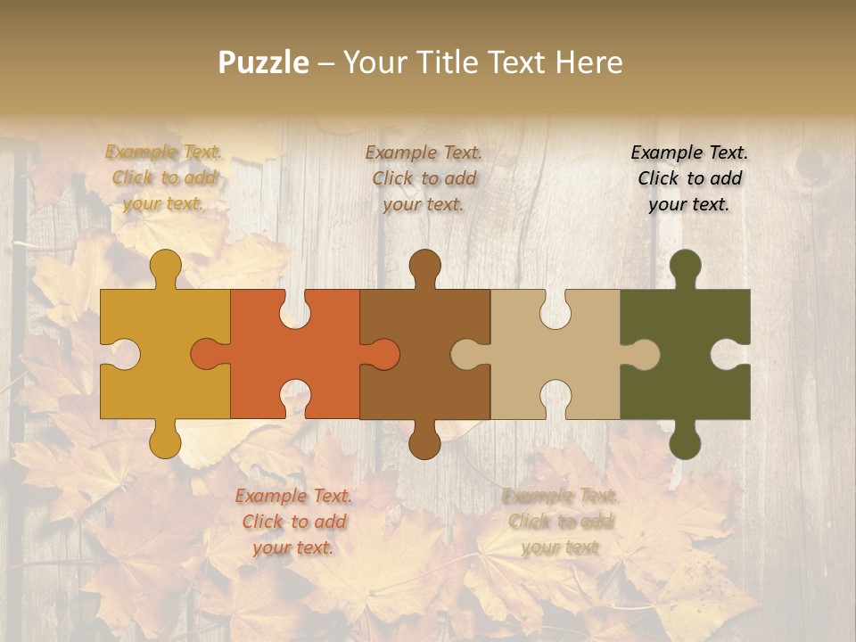 Space Textured Leaf PowerPoint Template