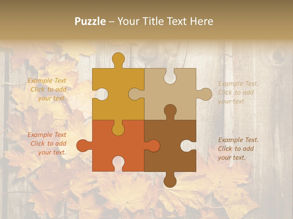 Space Textured Leaf PowerPoint Template