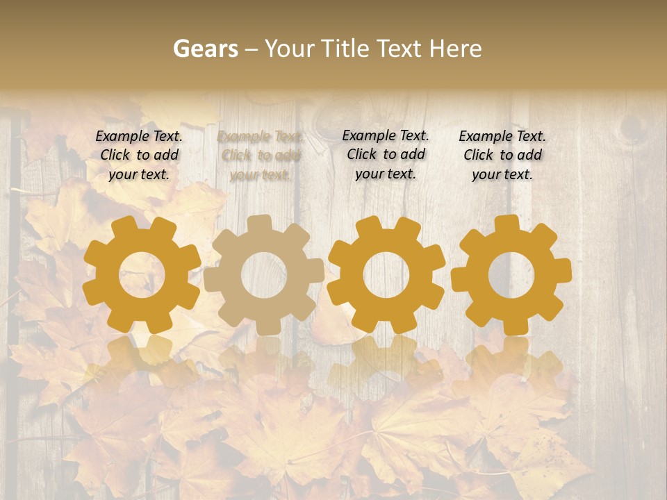 Space Textured Leaf PowerPoint Template