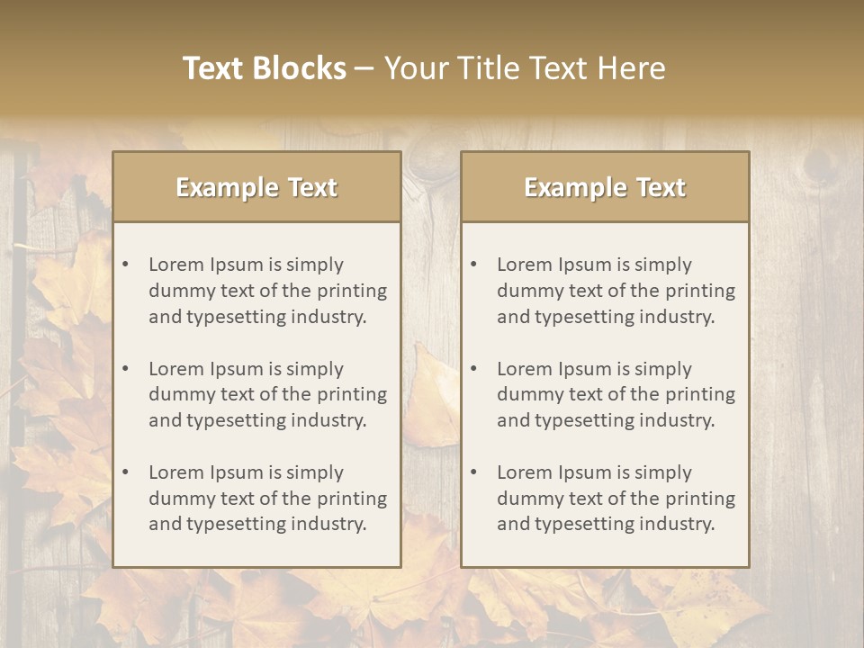 Space Textured Leaf PowerPoint Template