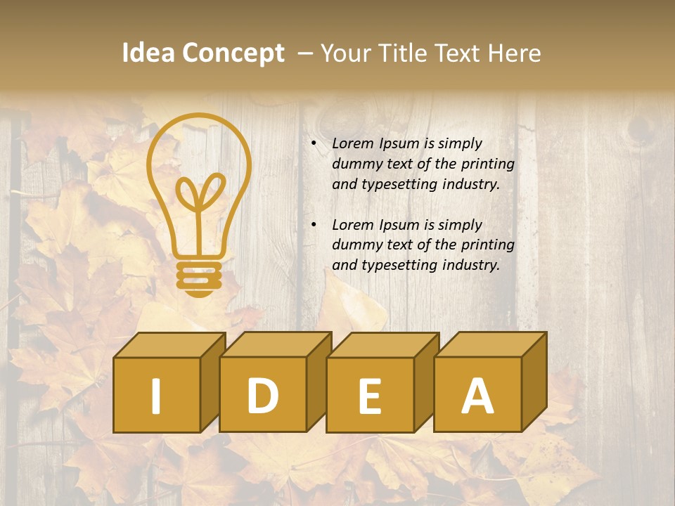 Space Textured Leaf PowerPoint Template